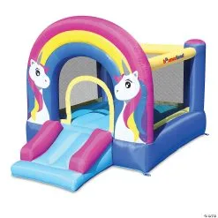 MW Bounceland Rainbow Unicorn Bounce House And Slide
