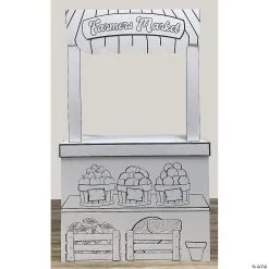 MW Color Your Own Farmers Market Stand And Playhouse