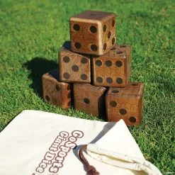 MW GoSports Giant 3.5" Dark Stain Wooden Playing Dice Set -Award Winners Shop gosports giant 3 5 dark stain wooden playing dice set14097643 a02