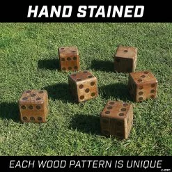 MW GoSports Giant 3.5" Dark Stain Wooden Playing Dice Set -Award Winners Shop gosports giant 3 5 dark stain wooden playing dice set14097643 a05