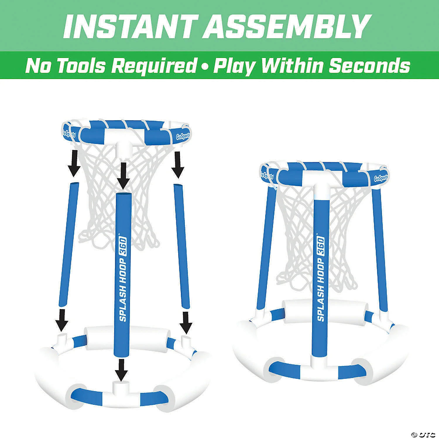 MW GoSports Splash Hoop 360 Floating Pool Basketball Game, Includes: Hoop, 2 Balls And Pump 3 MW GoSports Splash Hoop 360 Floating Pool Basketball Game, Includes: Hoop, 2 Balls And Pump - Image 3