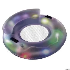 MW Inflatable Purple And Green LED Lighted Floating Lounger 43.25"