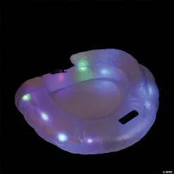 MW Inflatable Purple And Green LED Lighted Floating Lounger 43.25" -Award Winners Shop inflatable purple and green led lighted floating lounger 43 2514094533 a02