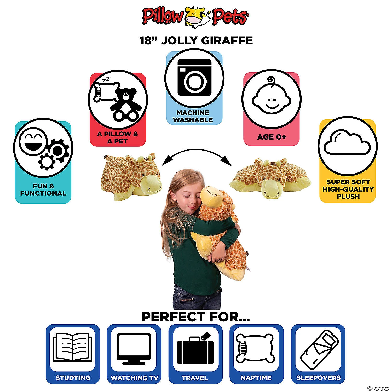 MW Jolly Giraffe Pillow Pet 4 MW Jolly Giraffe Pillow Pet - Image 4