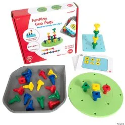 MW Learning Advantage: FunPlay Geo Pegs Homeschool Kit For Toddlers, 52 Pieces