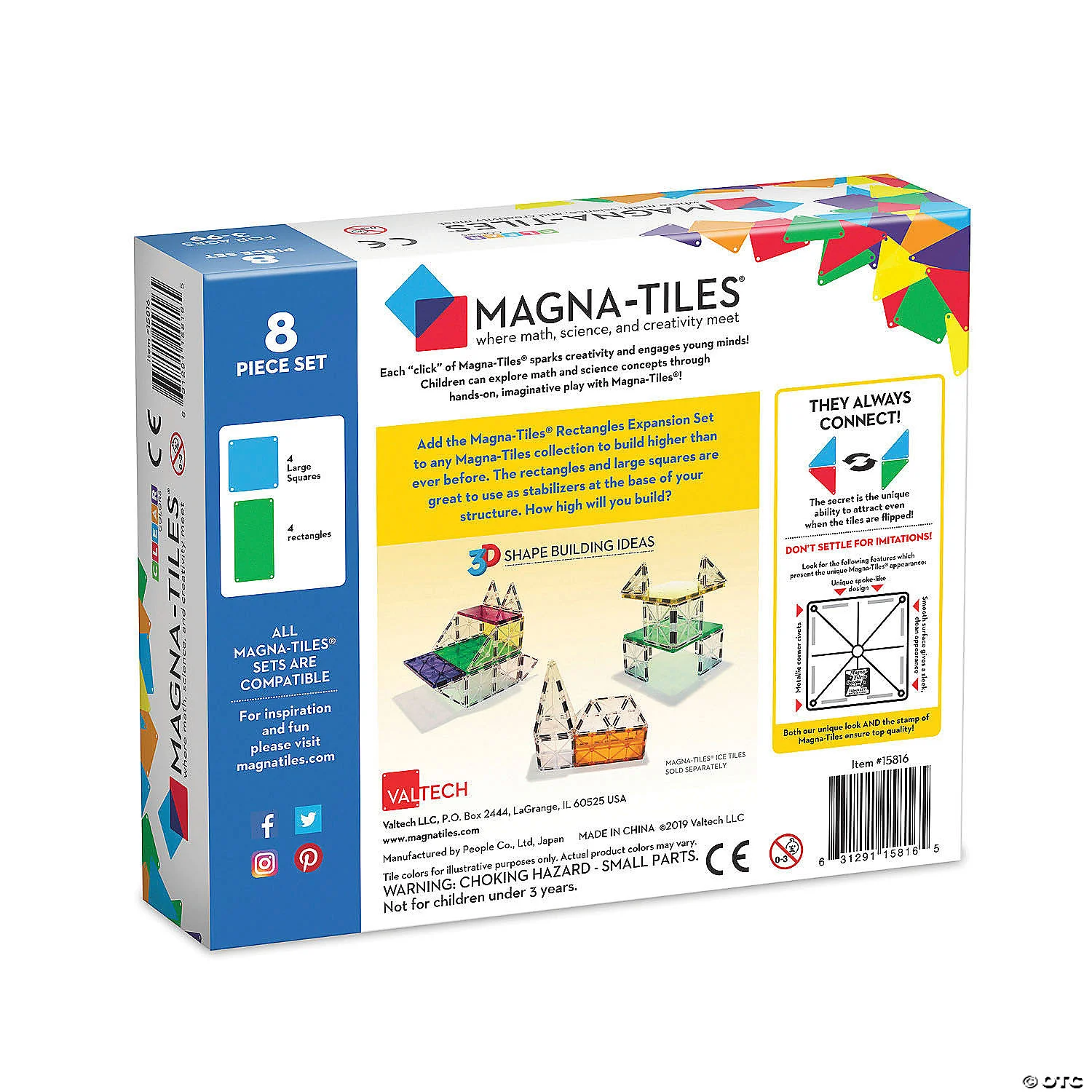MW Magna-Tiles Rectangles 8-Piece Set 5 MW Magna-Tiles Rectangles 8-Piece Set - Image 5