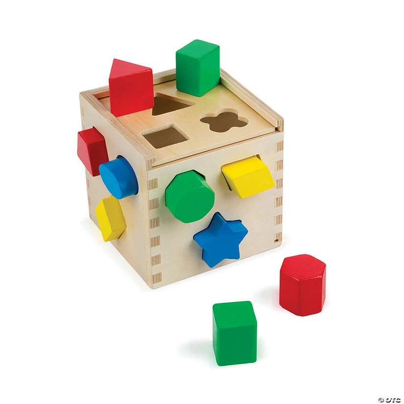 MW Melissa & Doug Shape Sorting Cube Classic Toy 1 MW Melissa & Doug Shape Sorting Cube Classic Toy