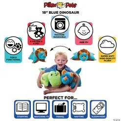 MW Pillow Pet - Blue Dinosaur 9 MW Pillow Pet - Blue Dinosaur -Award Winners Shop pillow pet blue dinosaur14166807 a04