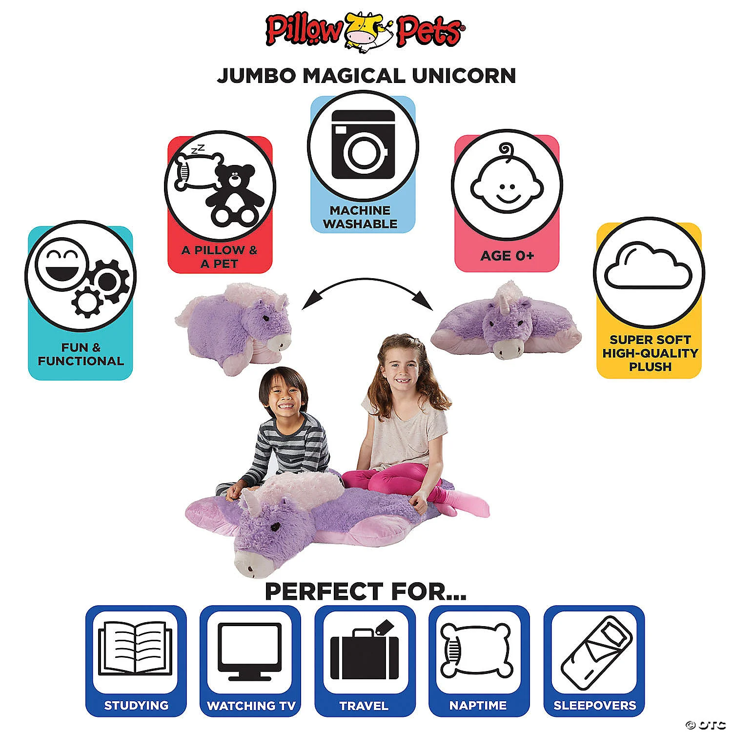 MW Pillow Pet - Magical Unicorn Jumboz 4 MW Pillow Pet - Magical Unicorn Jumboz - Image 4