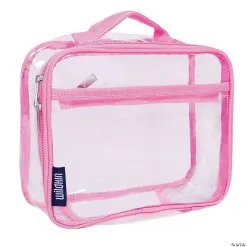 MW Wildkin Clear With Pink Trim Lunch Box