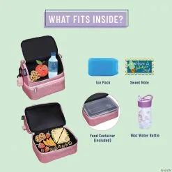 MW Wildkin - Pink Glitter Two Compartment Lunch Bag -Award Winners Shop wildkin pink glitter two compartment lunch bag14110700 a02