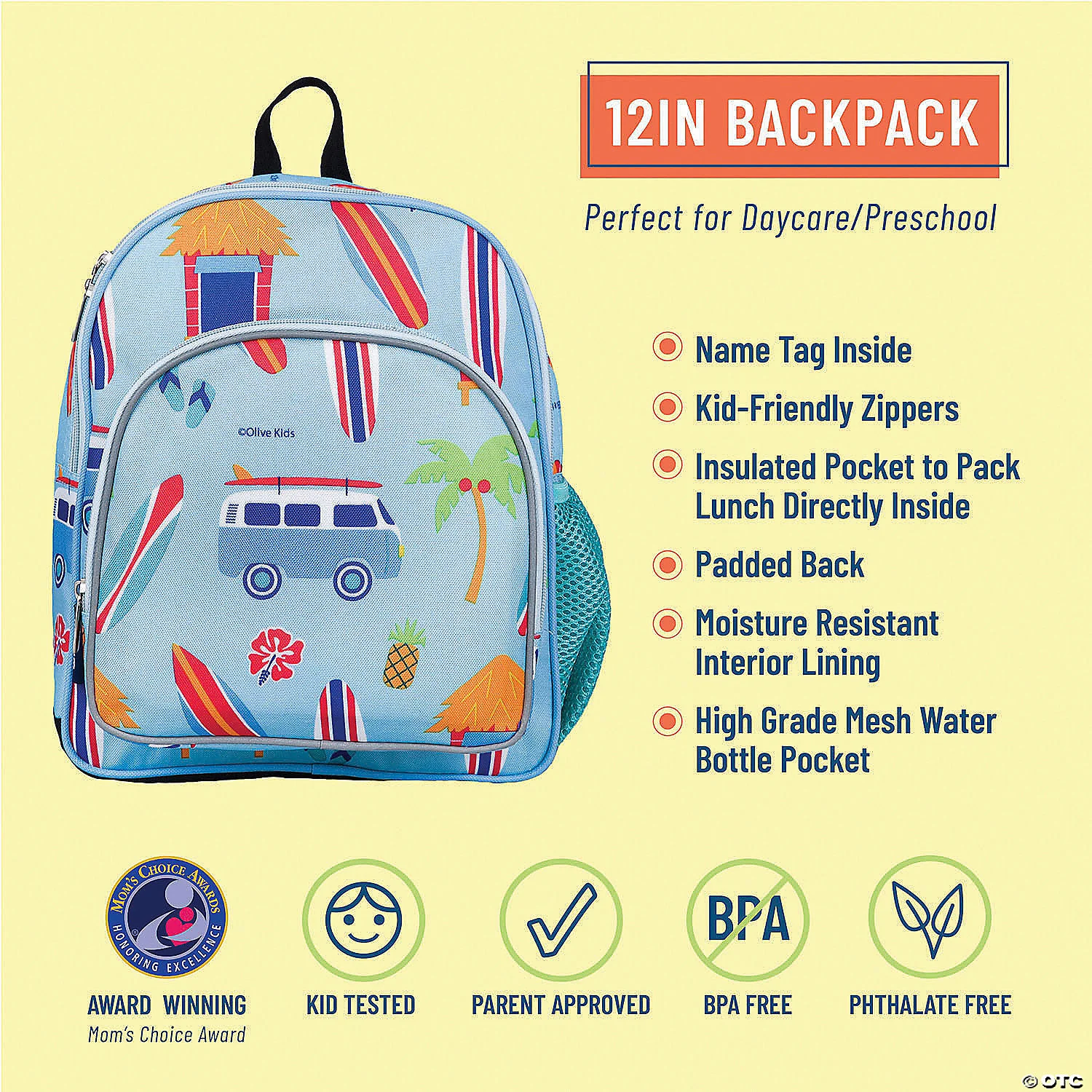 MW Wildkin - Surf Shack 12 Inch Backpack 2 MW Wildkin - Surf Shack 12 Inch Backpack - Image 2
